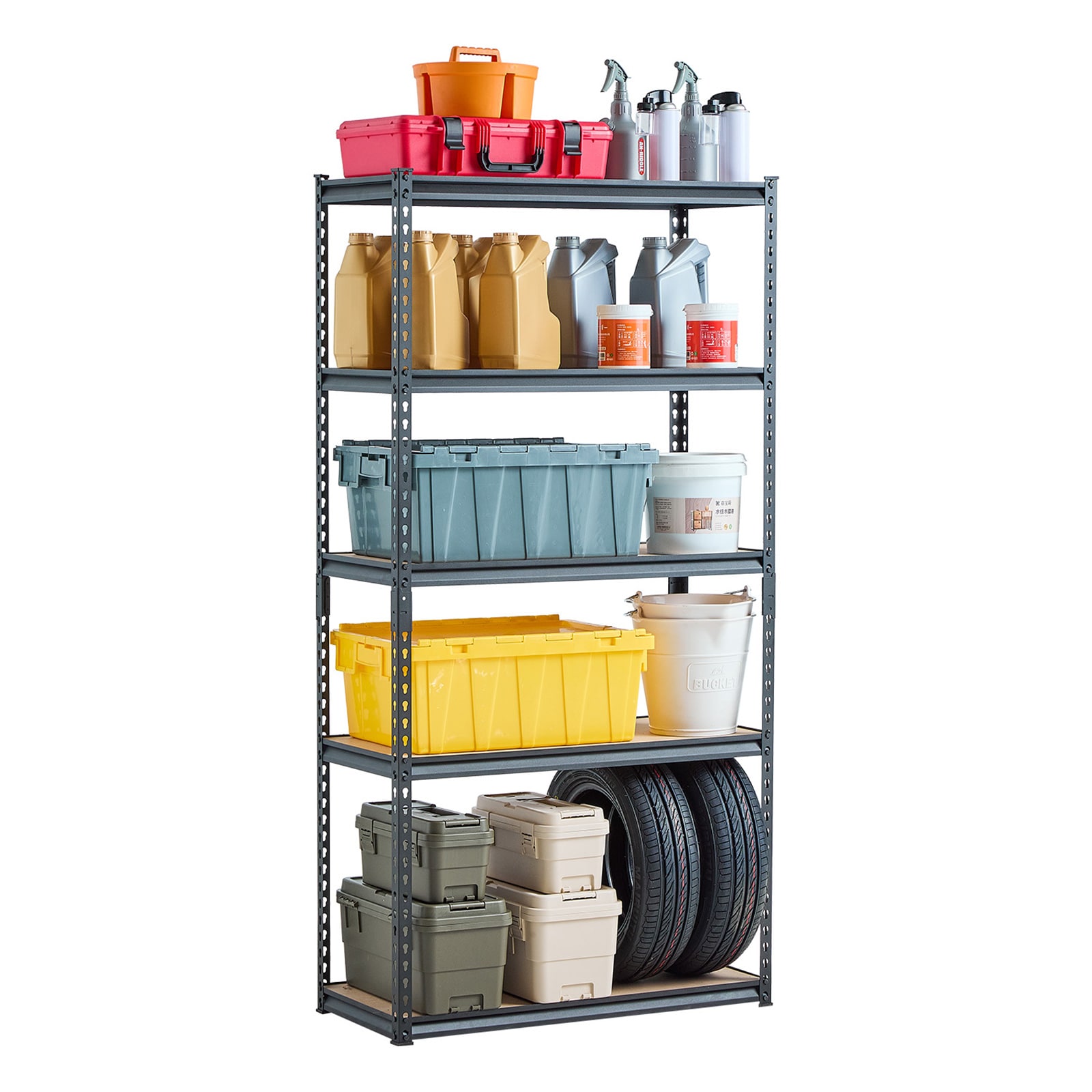 Storage Shelves 16" D X 36" W X 71.4" H 5-tier Garage Storage Shelving_maomaolike.com